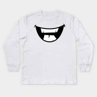 Funny Smile Mouth Kids Long Sleeve T-Shirt